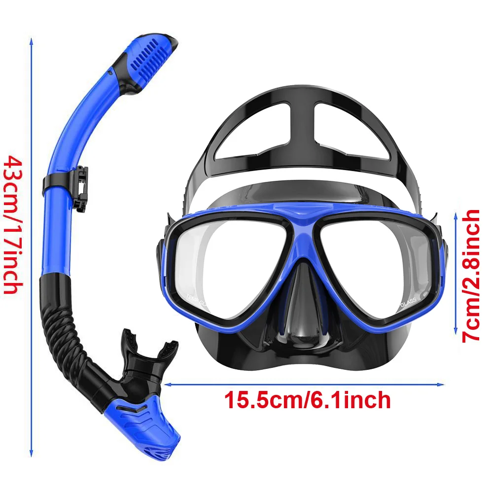 Myopie-Tauchmaske, Schnorchel-Set, Trockenoberteil, kurzsichtig, Schwimmbrille, kurzsichtig, Silikonrock, Kurzsichtigkeit -1,0 bis -9,0 – Detail 5