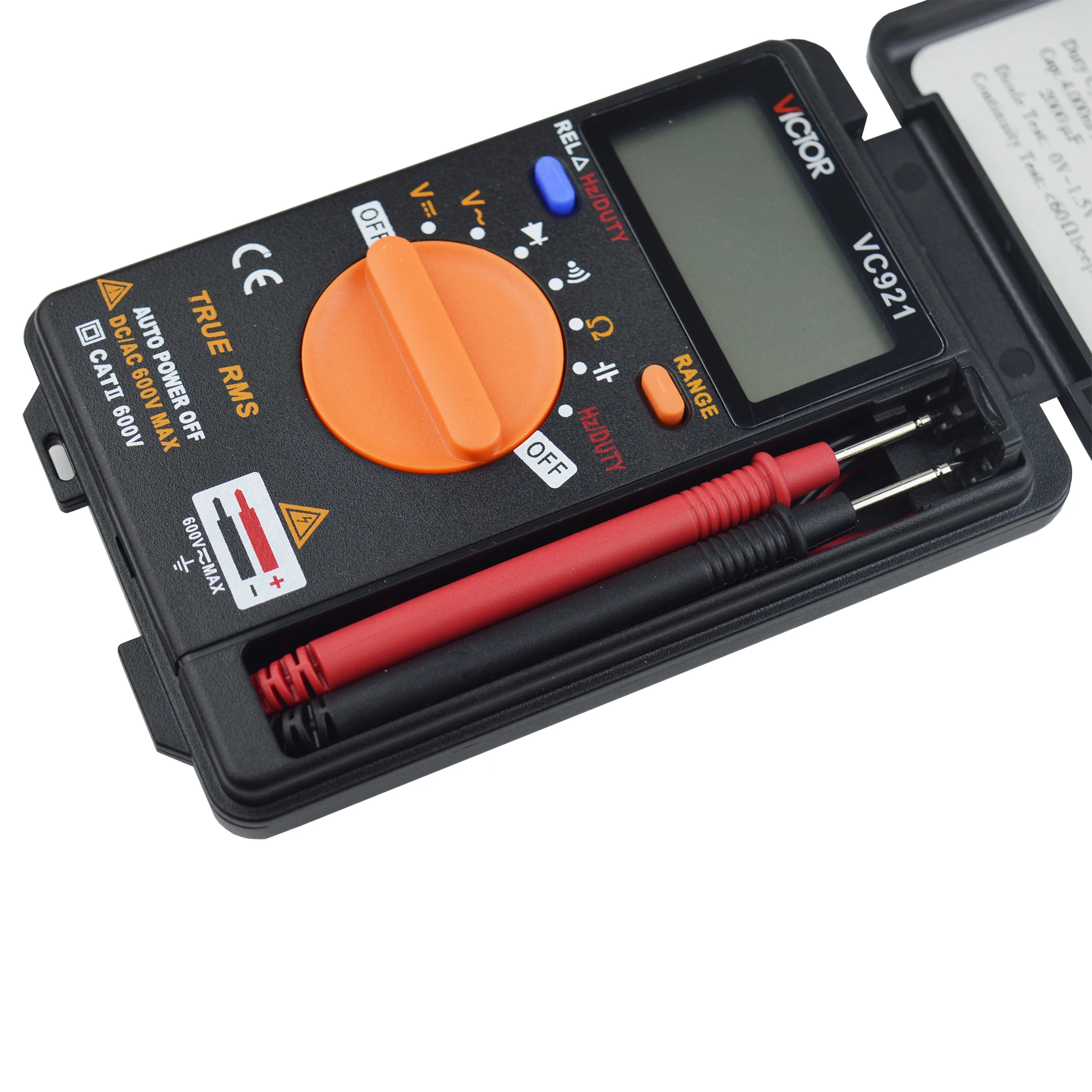 Imagem -04 - Victor-dc ac Voltage Meter Vc921 Multímetro Digital dc Integrado Bolso Capacitância Resistência Frequency Tester