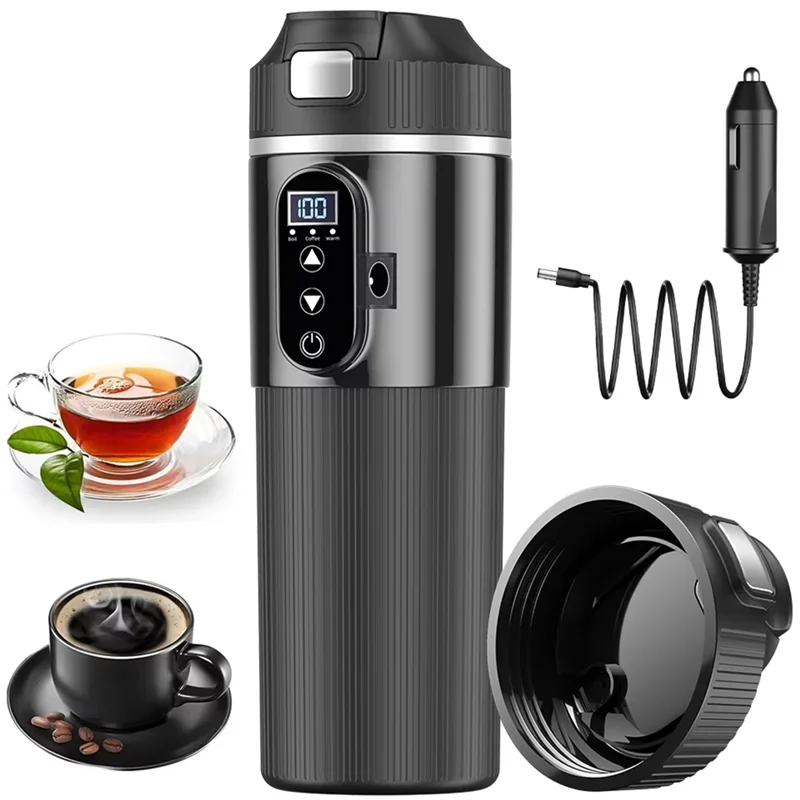 

Stainless Steel Car Smart Cup 500Ml, Electric Heated, Touch Control, 12V 24V Insulated Travel Mug-A08Q