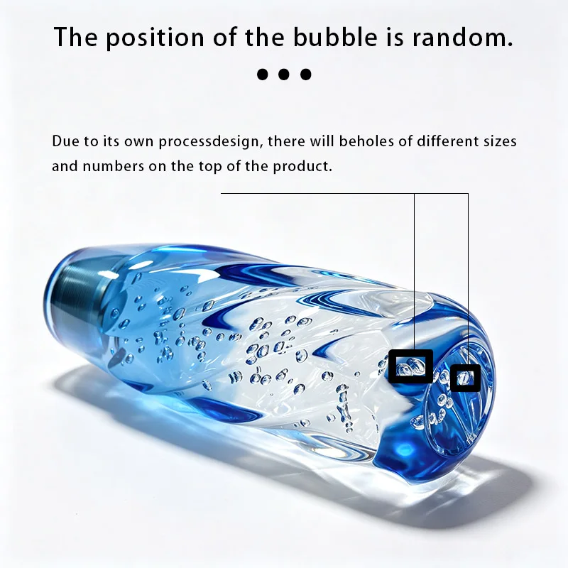 15cm Transparenter Bubble-Acryl-Schaltknauf Universeller Gangschaltknüppel mit M8 M10 M12 Messingadaptern für Manuelle und Automatische Fahrzeuge – Detail 8