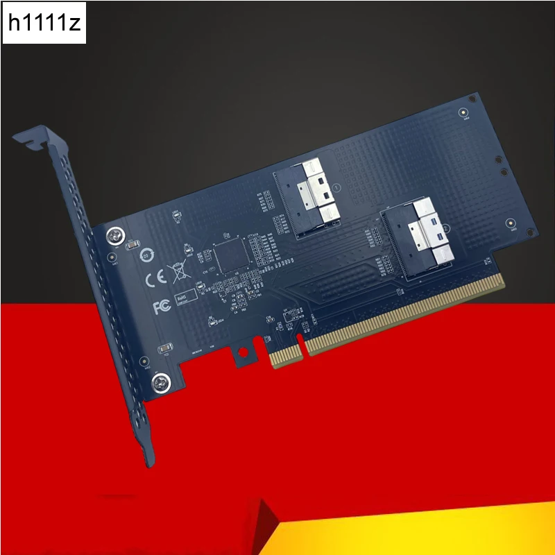 

PCIe4.0/5.0 X16 to SlimSAS SFF-8654 Split Card Baseplate Single Slot for GPU Graphics Card External Expansion Adapter Riser Card