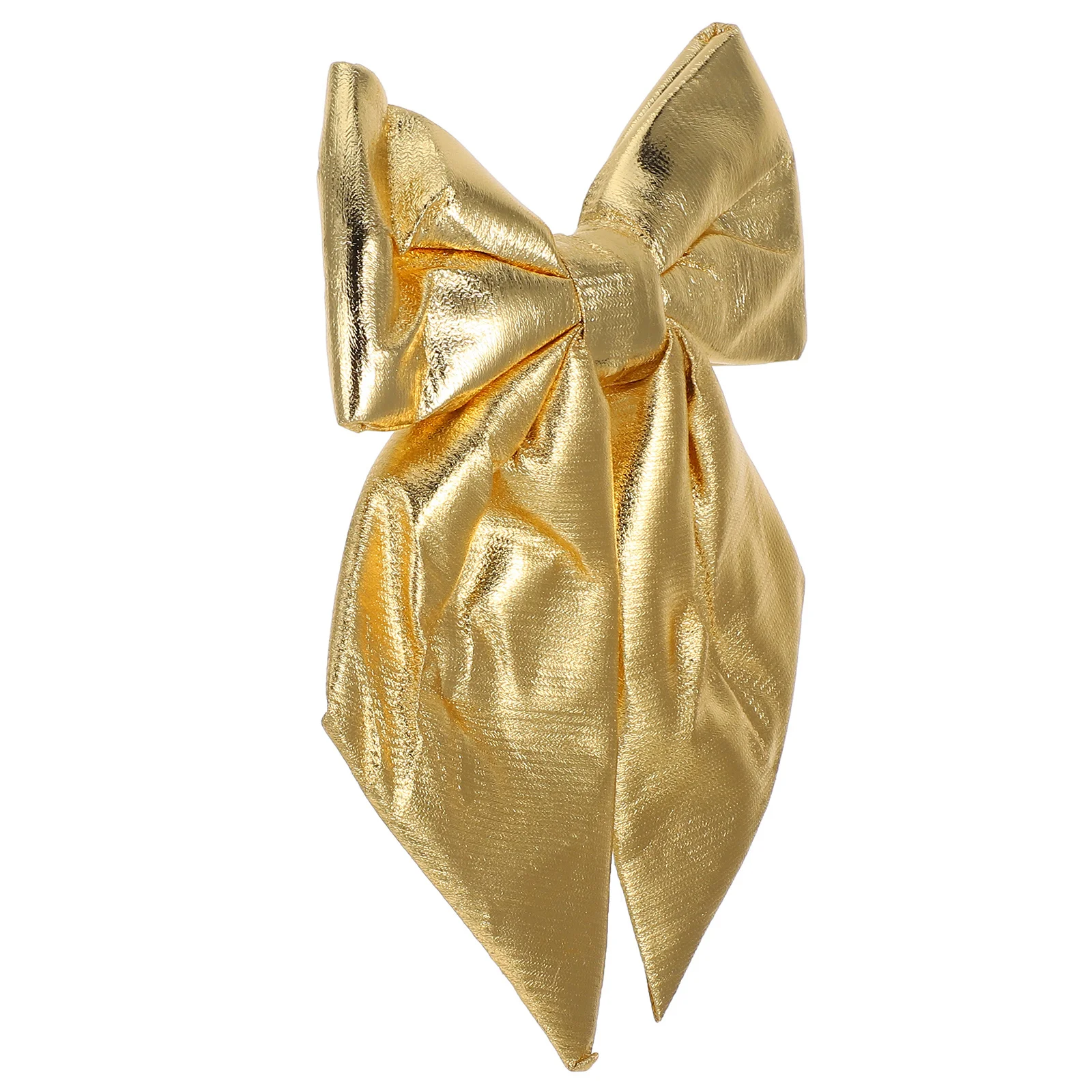 

Golden Large Bow Christmas Tree Topper Decor Fine Workmanship Festive Holiday Party Decoration Xmas Wreath Bowknot