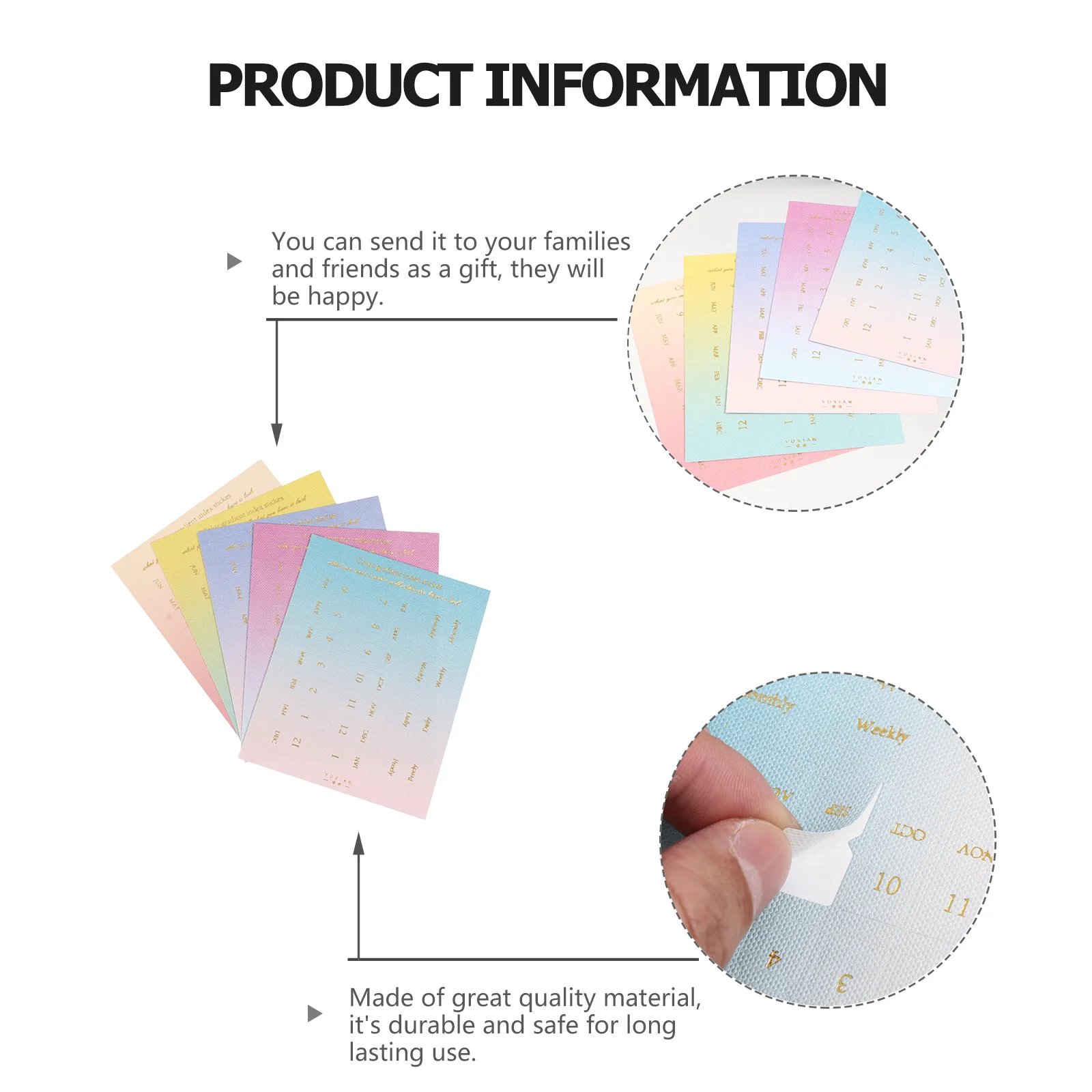 

20pcs 20 Sheets Sticky Labels Index Tab Reminder Stickers Note Labels For Planners Diaries Journals Label Sticker Notebooks