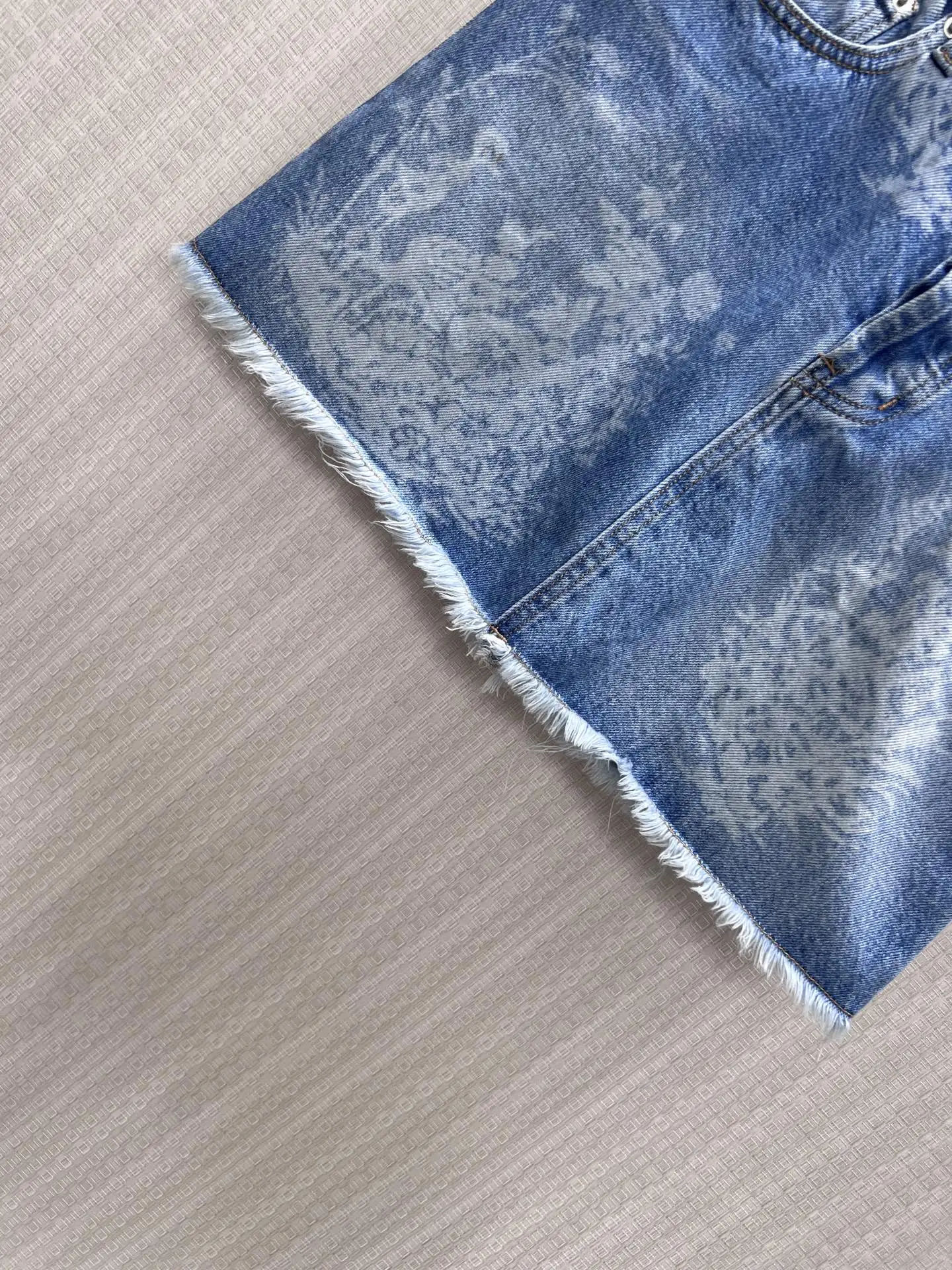 New Fashion All-match Slim Look High Waist Denim Skirt Women's Plant Simmy Floral Print