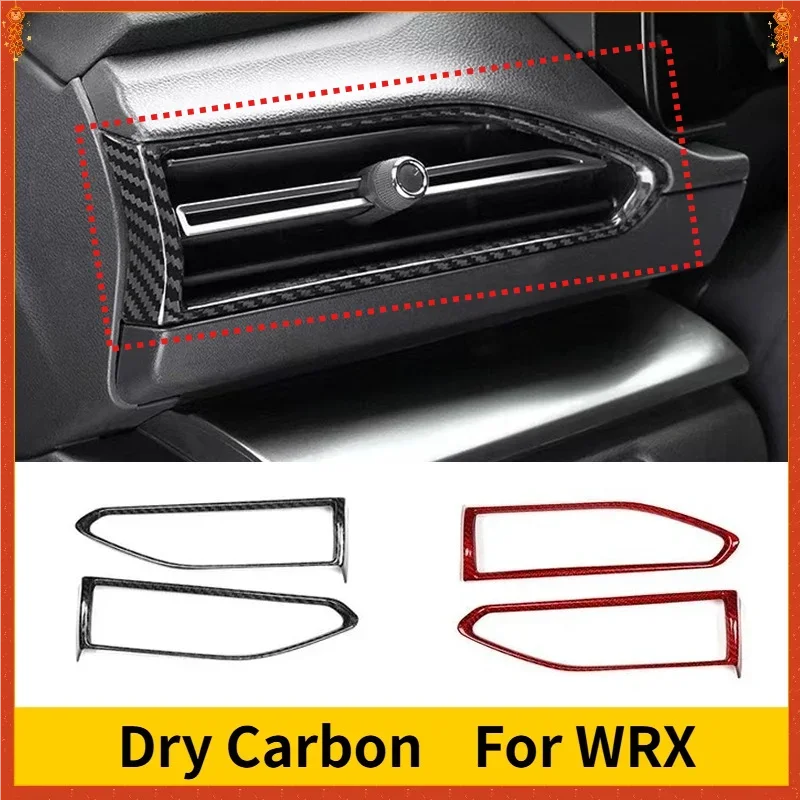 

For SUBARU WRX/ WRX STI Real Hard Dry Carbon Fiber 2022-2023 Sticker Side Air Outlet Trim Modification Interior Decoration