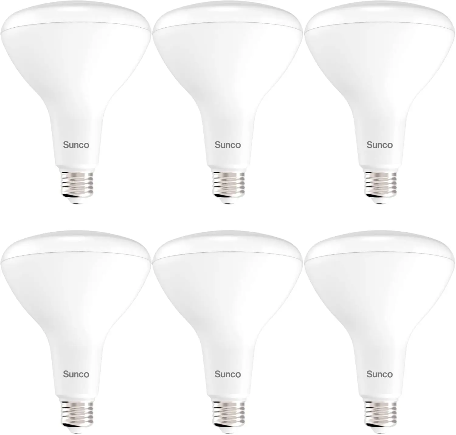 

Набор из 6 светодиодных ламп BR40, 1400 лм, с регулируемой яркостью, теплый белый свет, цоколь E26, для дома и кухни