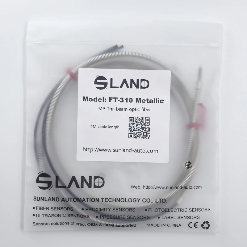 M3 M4 M6 Diffuse Through Beam Optic Fiber Sensor With Metallic Protective Pipe, Firm Structure Fiber Optic Sensor