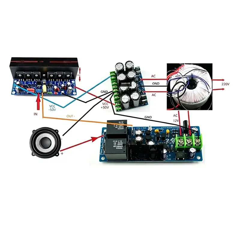2026 New For DIY Speaker Board 6 Pieces 200W MOSFET Per Channel Field-Effect Transistor Finished Board With Radiator