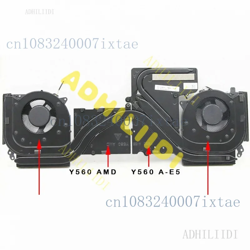 Replacement for Lenovo Y560 A-E5 Legion 5-15ACH6H 82JU R7000P 2021 Laptop CPU GPU Heatsink With Fan 5H40S20310 5H40S20311