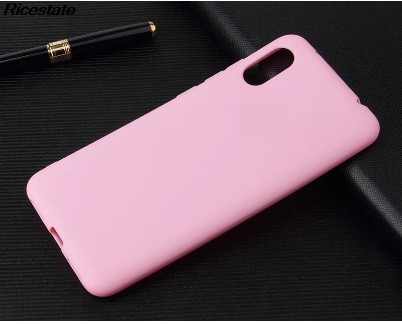 For Xiaomi Redmi 7A Matte Soild color Ultra Thin Colorful Silicone Cover for Redmi 7A Funds Cases