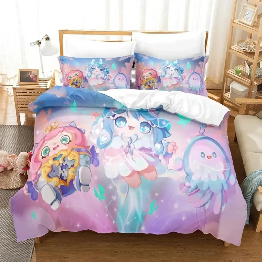 

Cartoon Eggy Party Game Bedding Set Boys Girls Twin Queen Size Duvet Cover Pillowcase Bed Kids Adult Fashion Home Textileextile