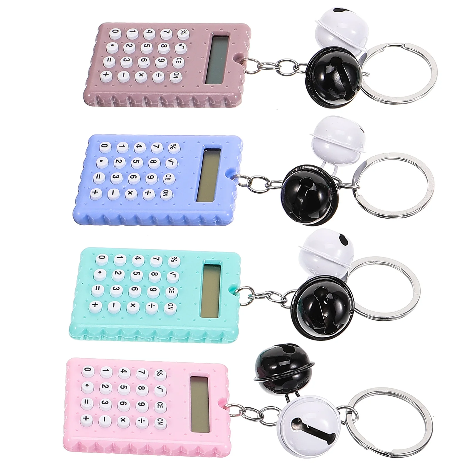 

4 шт. мини-калькуляторы пластиковый портативный карманный калькулятор брелок студенческий электронный калькулятор