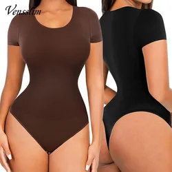 Vensslim Full Body Shaper Bodysuits Women Short Sleeve Waist Trainer Lingerie Seamless Butt Lifter Tummy Control Slim Shapewear