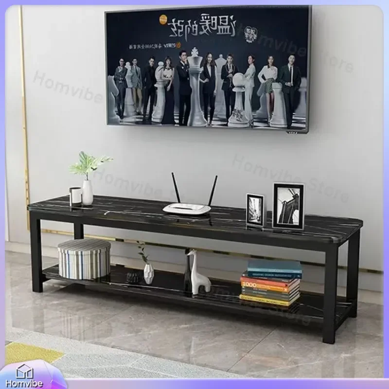 Modern Nordic TV Stand Imitation Marble Light Luxury Floor Cabinet for Living Room Bedroom Small Apartment Rental Home