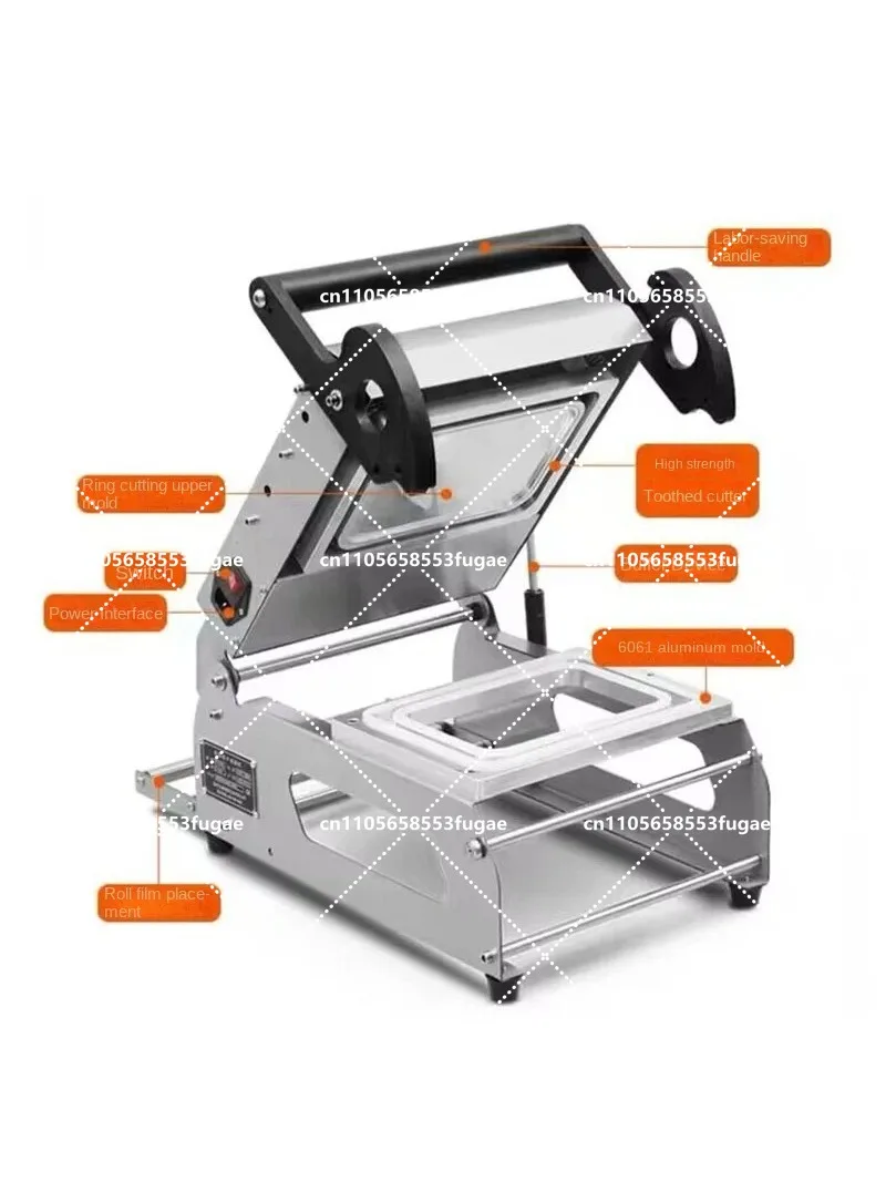 

NEW Portable commercial lock crisper sealing machine takeaway disposable lunch box, steak deli sealing machine, packaging