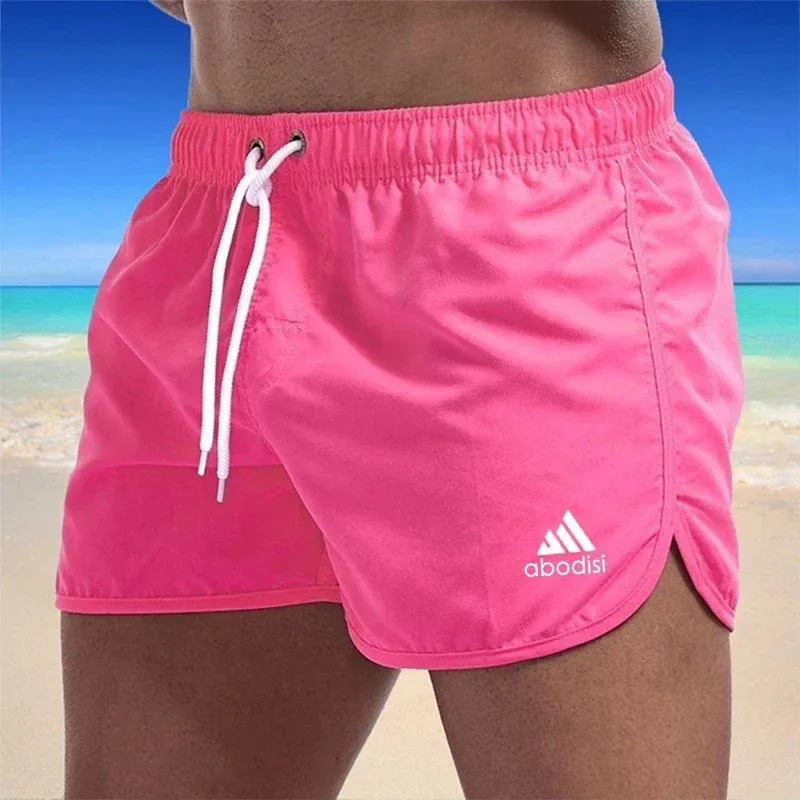 2024 Nieuwe Strandshorts Voor Heren Snel Droog Materiaal Fitness Shorts Zomer Zwembroek Casual Sportshort Heren Zwemboard Shorts