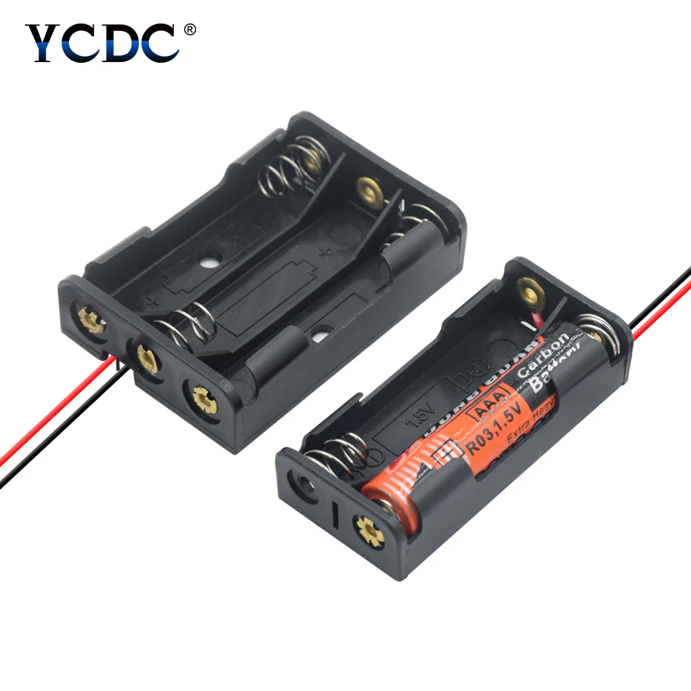 10 Pack AAA Battery Storage Case Battery Box Battery Holder With Leads For 1 2 3 4 Slots AAA Battery AAA Box Back By Back