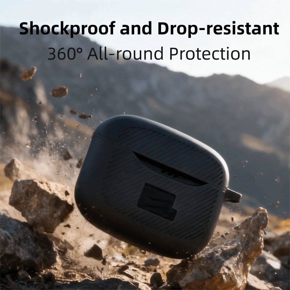 المضادة للسقوط حقيبة سماعة الاذن مع حلقة تسلق الغبار سماعات الأذن غطاء المضادة للخدش للصدمات شحن صندوق شل ل JBL Tune Buds 2