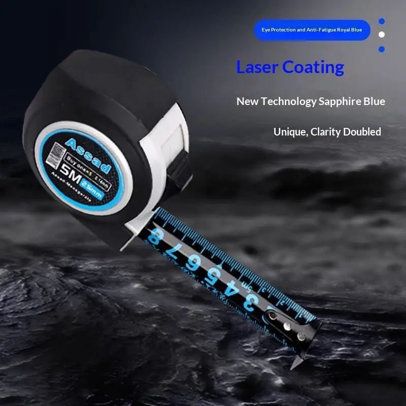 Durable Steel Retractable Tape Measure 5M Wear Resistant Portable Hand Measuring Tool for Daily Measurement