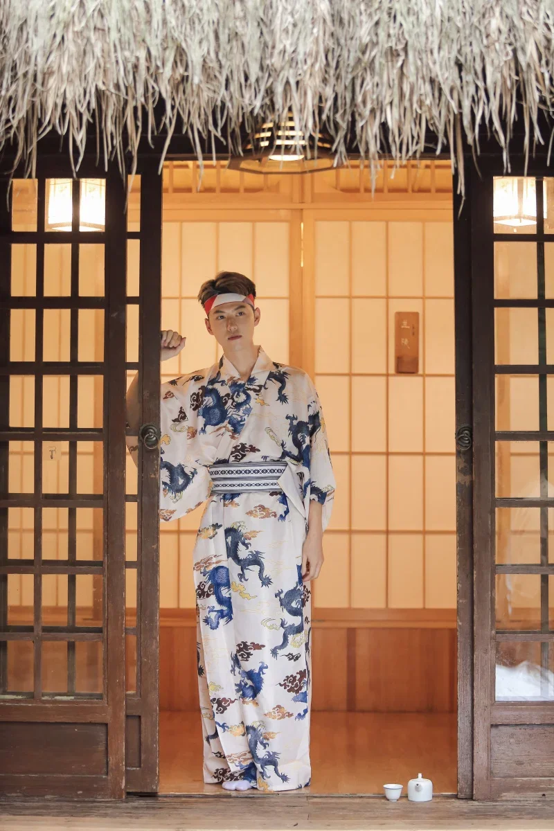 الخريف الشتاء اليابانية القياسية كيمونو الذكور التقليدية الساموراي شهم دعوى Longyun بدلة رسمية المضادة للتجاعيد الملابس