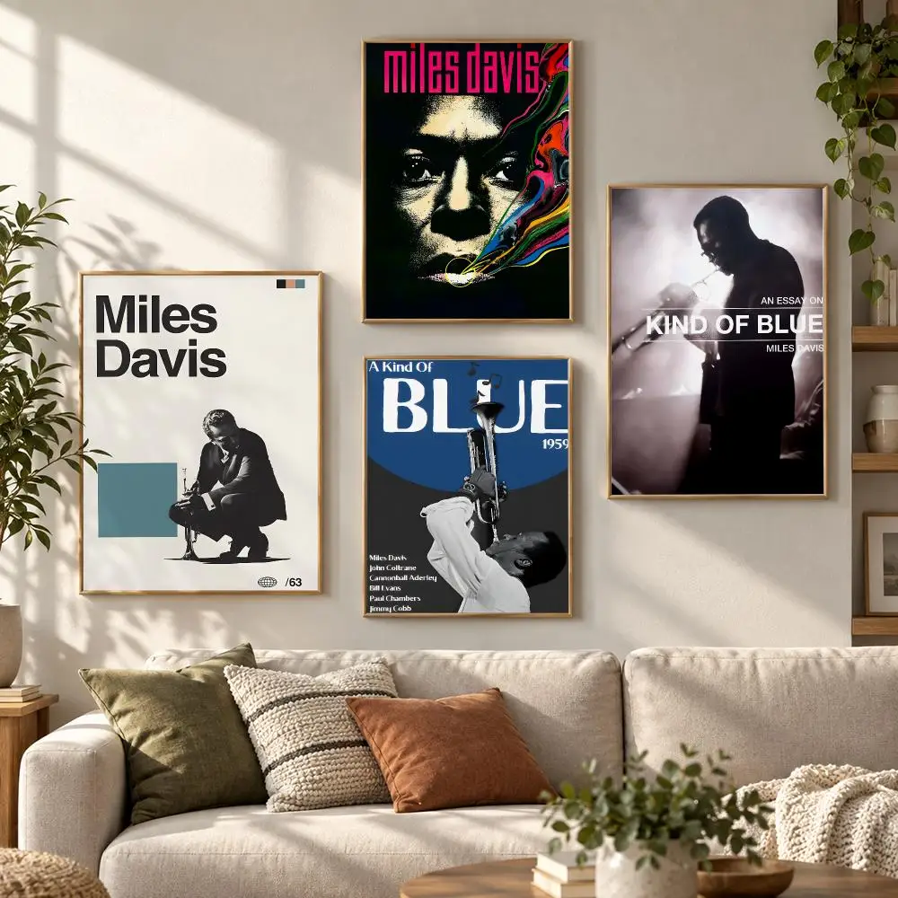 Miles Davis Classic Jazz Album Vintage Music Legend Poster Aesthetic Art Print for Bedroom & Living Room Decor, Unframed