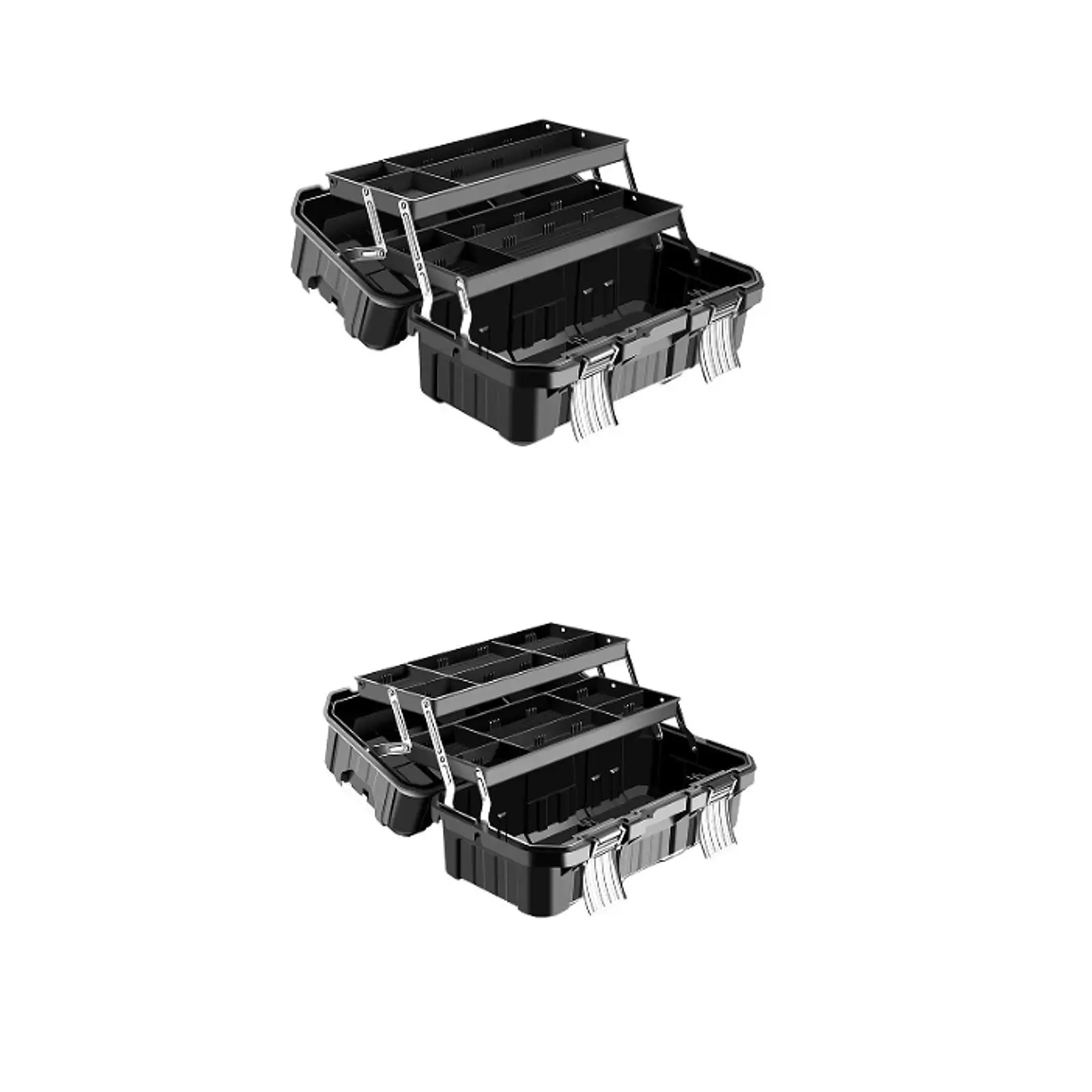 

Equipment Tool Box Independent Partition Black Storage Box for Power Tools