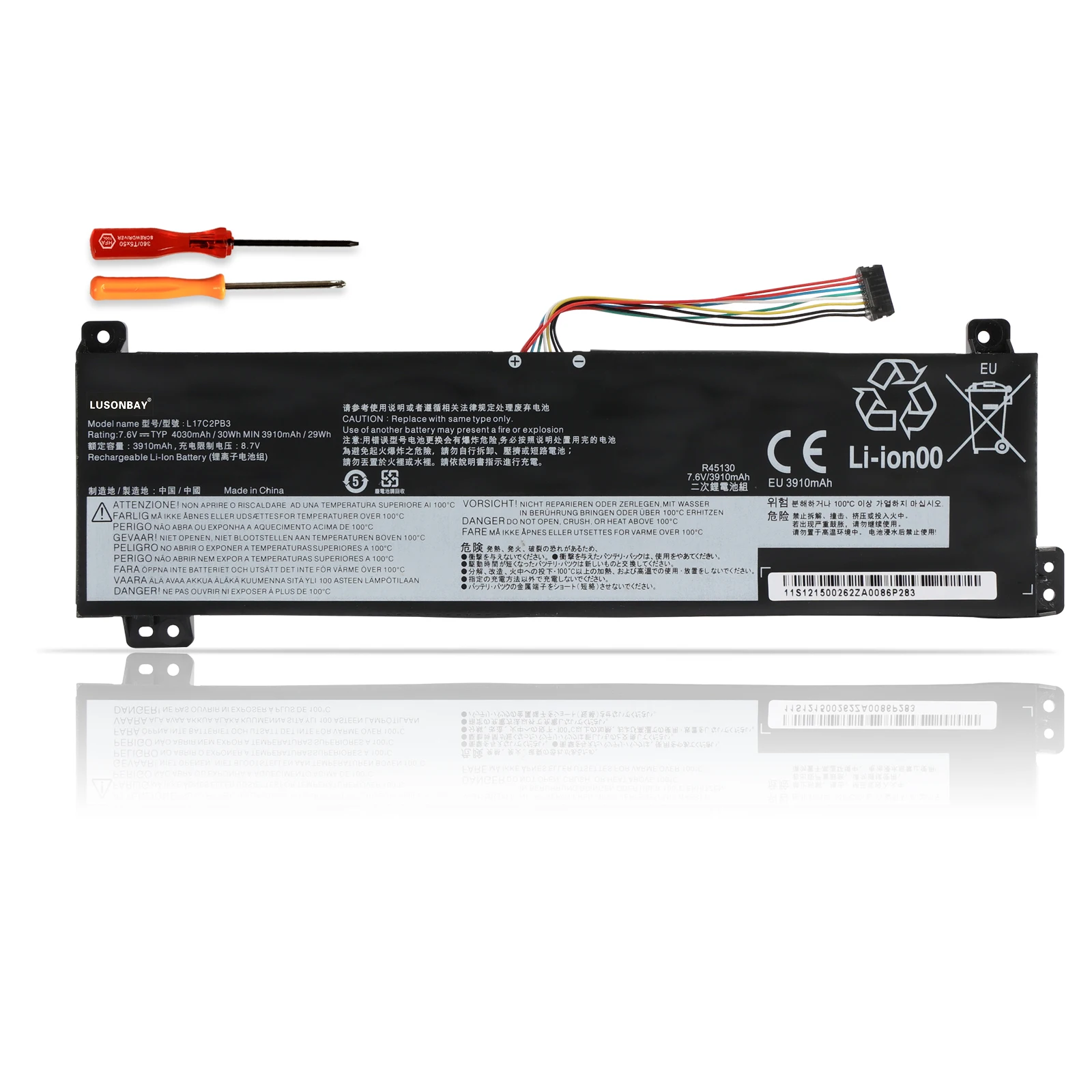 30WH L17C2PB3 Battery For Lenovo V130-15IGM 15IKB V330-15IKB 15ISK V530-14IKB L17L2PB3 L17M2PB3 L17M2PB4 L17L2PB4 L17C2PB4