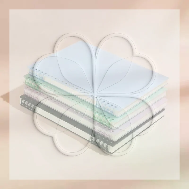 Morandi Color Loose-Leaf Notebook Set with Dividers Lined Paper for School Work Travel Journal Stationery