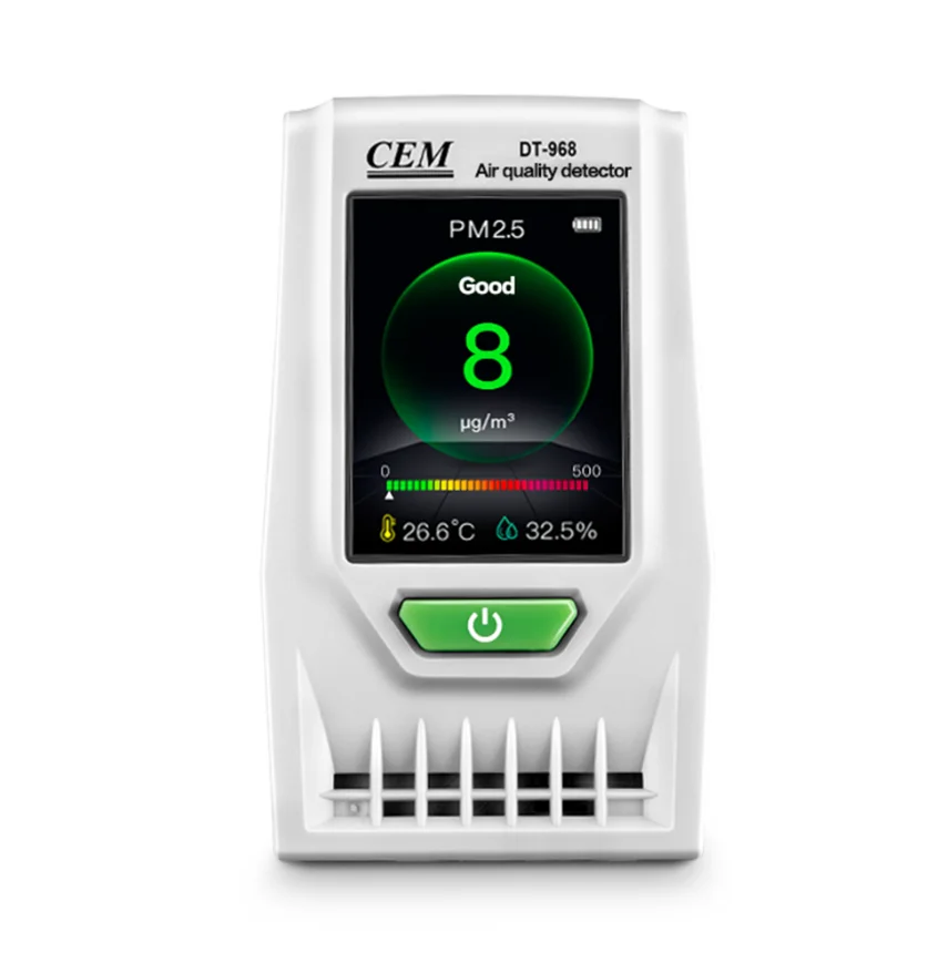 CEM DT-968 indoor PM2.5 air quality detector, real-time and accurate monitoring of PM2.5 and PM10