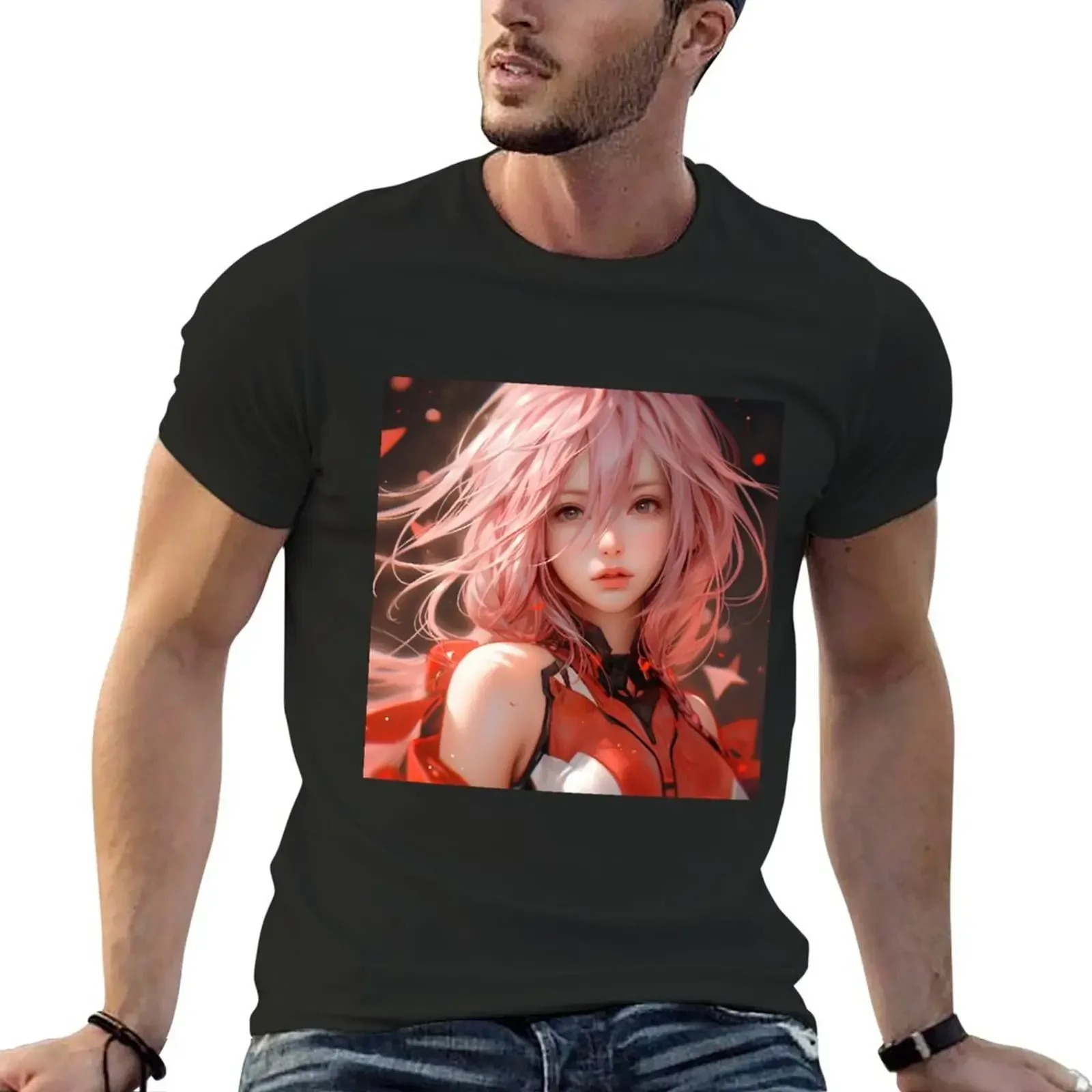 

Inori GC Cute Anime Girl T-Shirt anime clothes Short sleeve tee customs compression shirt men