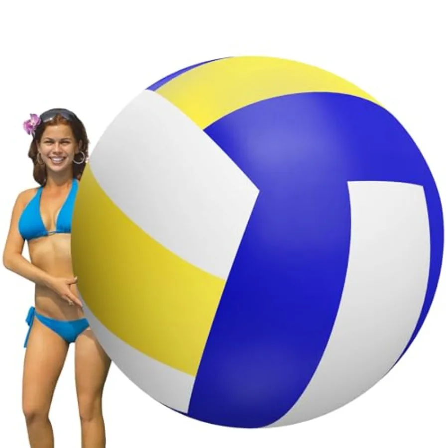 

60 Inch Giant Inflatable Beach Volleyball Balls Large PVC Jumbo Beach Sports Balls Toys for Outdoor Activity Party Favors