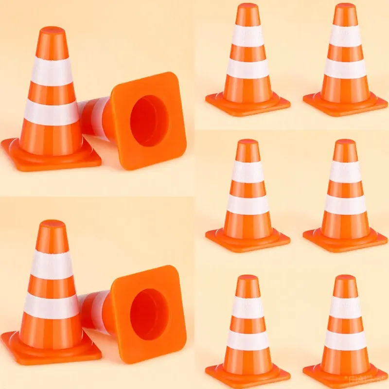 

50 шт. мини-конусов для обучения дорожному движению и когнитивному развитию в дошкольном возрасте, имитация дорожных знаков, строительных баррикад и уличной разметки
