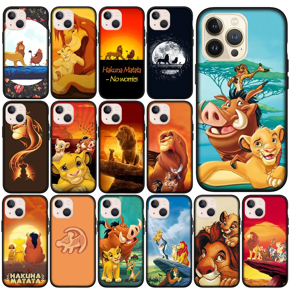 Чехол The Lion King Simba Pumbaa hone для Apple iPhone 15 14 Plus 13 12 Mini Pro Max XR + 13Pro 14 + 15 + мягкий корпус
