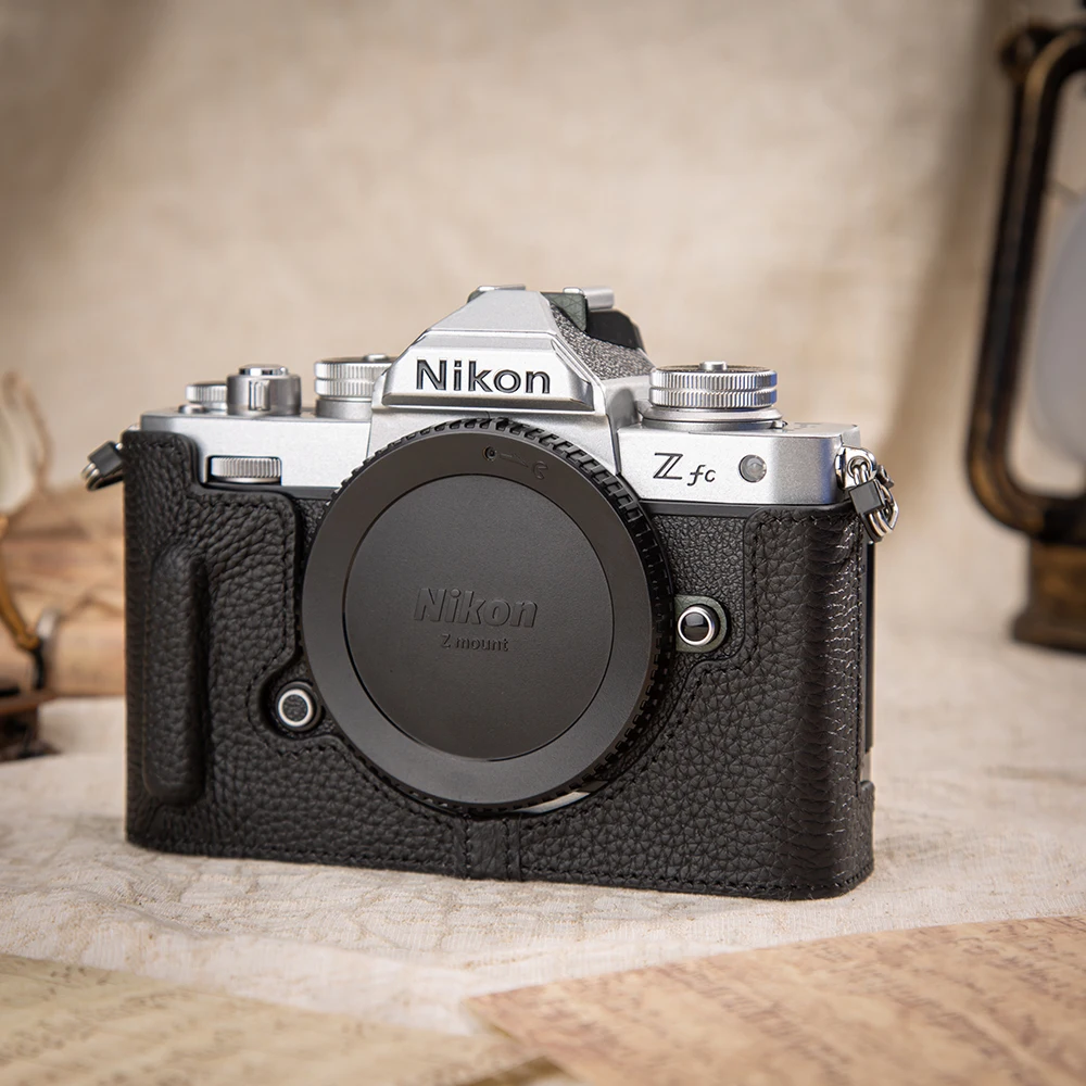 

Camera Half Case Cover Bag For Nikon ZFC Case Camera ZFC Bag Cover Handmade Genuine Real Leather Photography Accessories