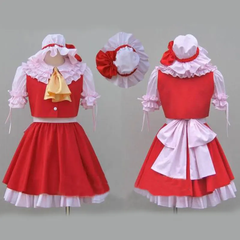 Touhou Flandre Scarlet Cosplay Costumes Halloween Party Women Suit