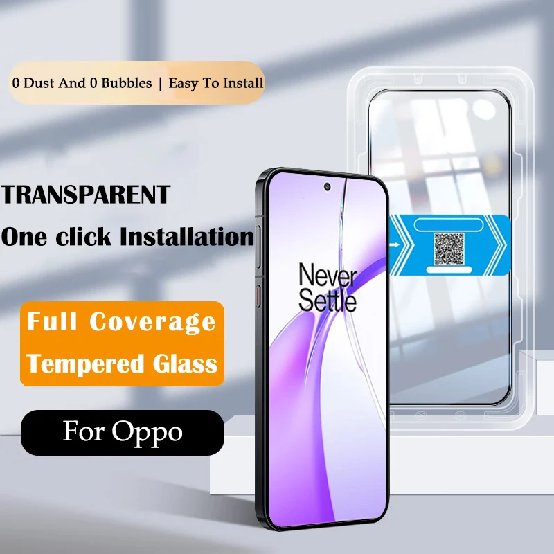 

20D One-click Installation Tempered Glass For OnePlus Ace 3V 2V 10R 10T 9RT 9R 8T Screen Protector Nord 3 2 2T With Mounting Box