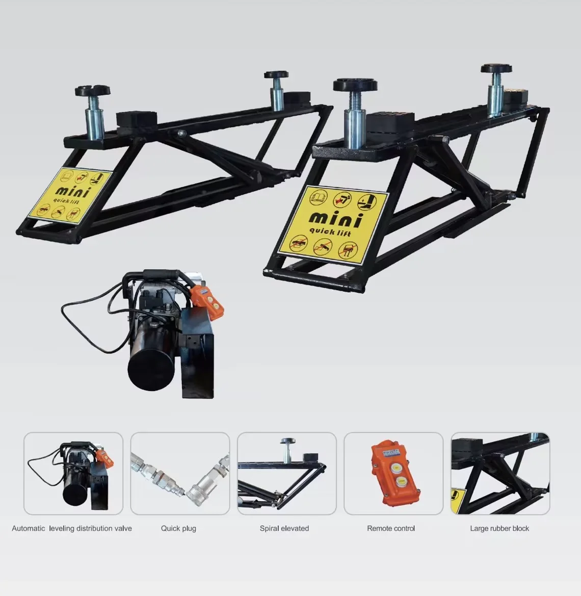 2.8t Auto Mobile Portable Car Scissor Mini Lift Double Cylinder Hydraulic Quick Jack For Home Use