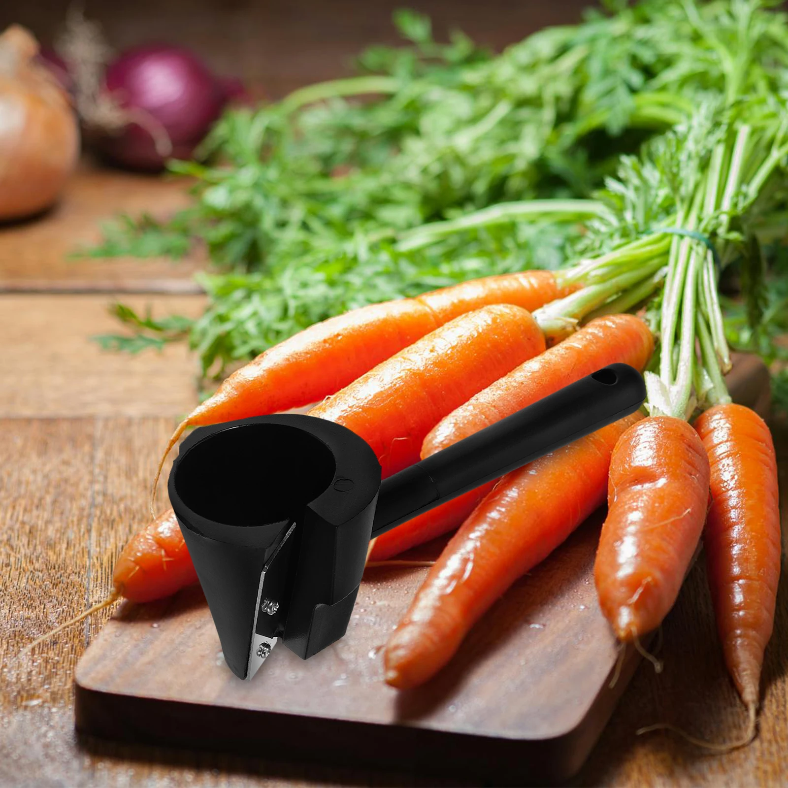 Carrot Curler Vegetable Sharpener Peeler Black Multi-Functional Flower Maker Easy Artistic Vegetable Curler Food-Safe Material