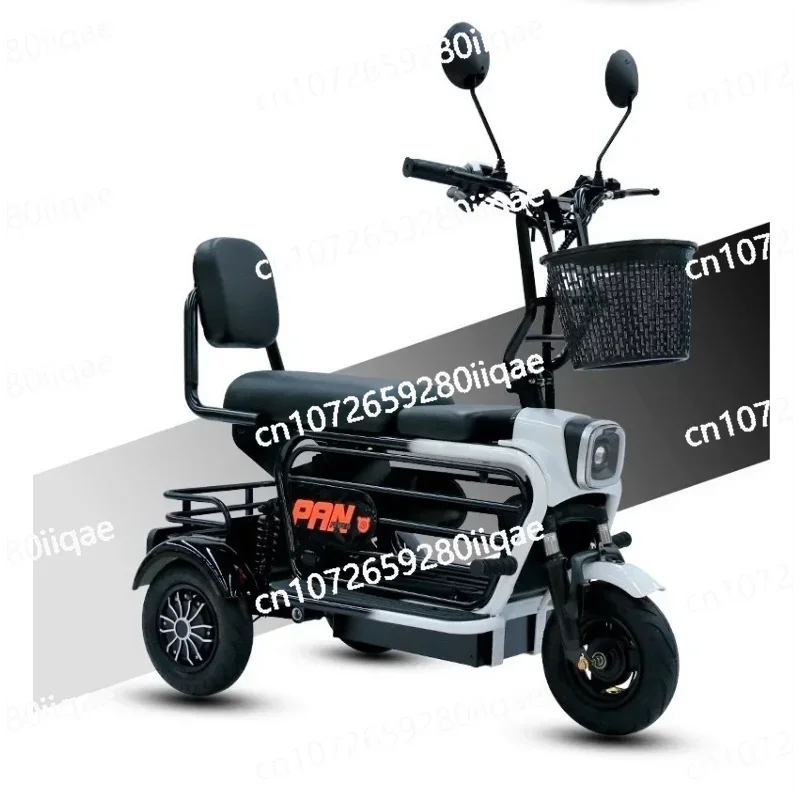 2024 chinese long range removable battery 10 inch wheels fat tire mini  tricycle bike 350w electric scooter car