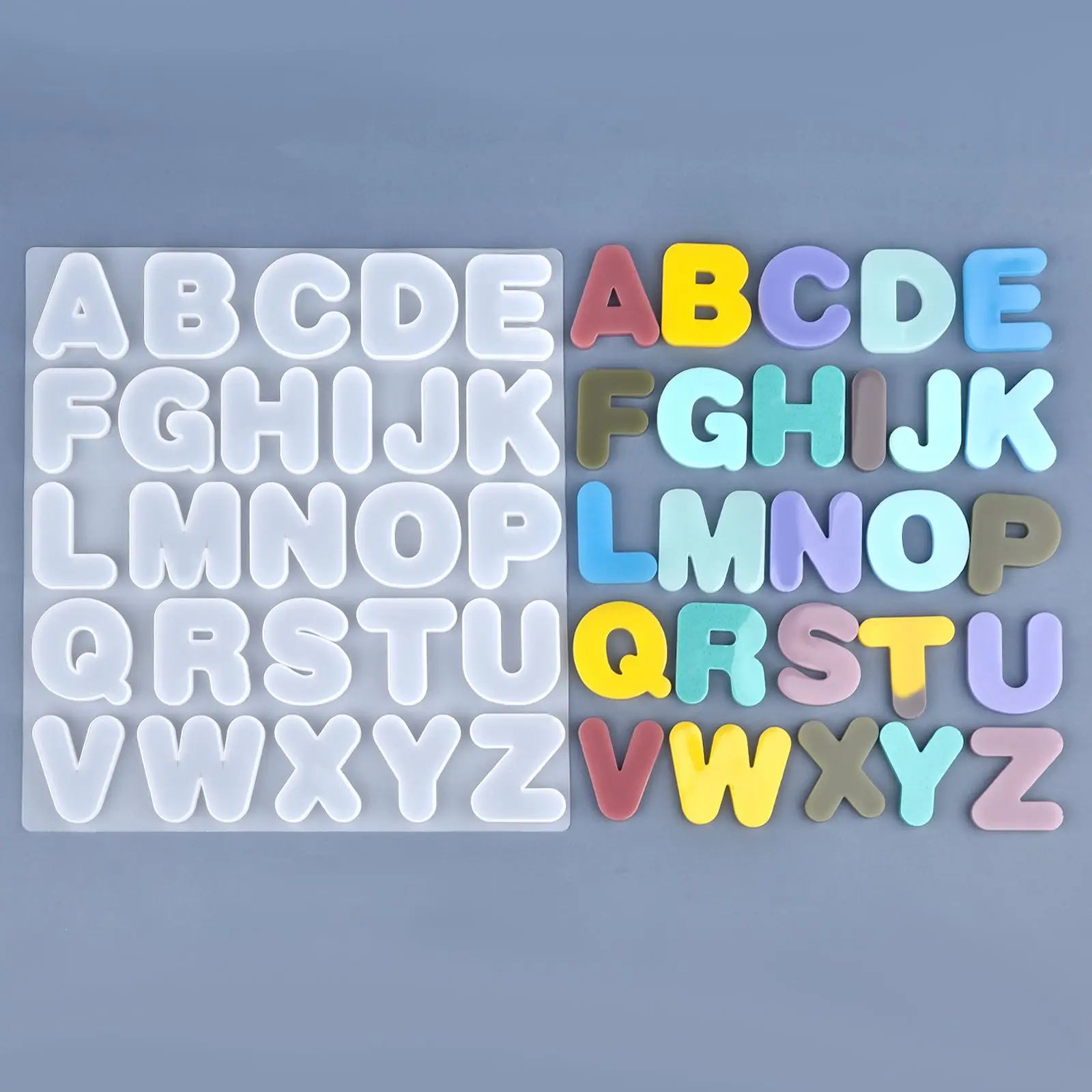 Keychain Alphabet Silicone Mold DIY Letter Number Epoxy Resin Mold Keychain Earring Pendant Epoxy Resin Jewelry Crafts Casting