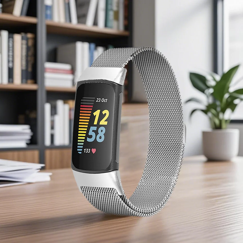

Milanese loop For fitbit charge 6 5 band replacement charge6 wristband stainless steel magnetic bracelet fitbit charge 5 Strap