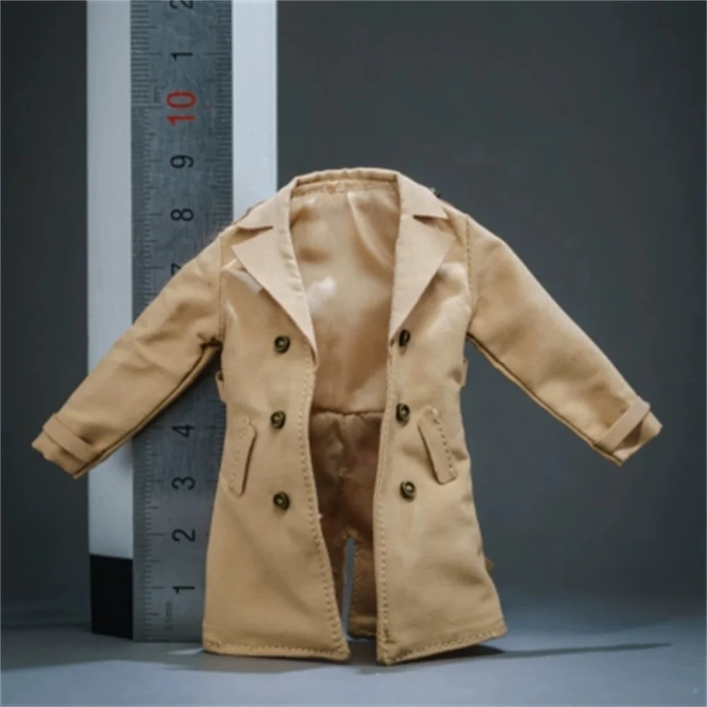 Long Trench Coat Windbreak 1/12 Scale   Anime Suit  Trendy Double Breasted  for 6'' Male Solider Action Figure