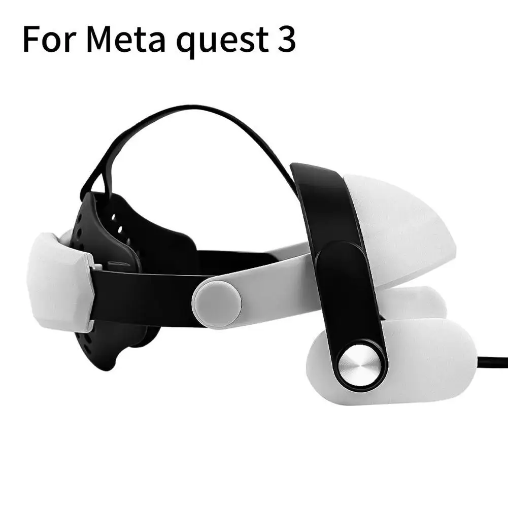 Regulowana do rozmiaru głowy pasek do Meta Quest 3 ulepszenia elitarny pasek na głowę alternatywny pasek na głowę do Oculus Quest 3 VR akcesoria