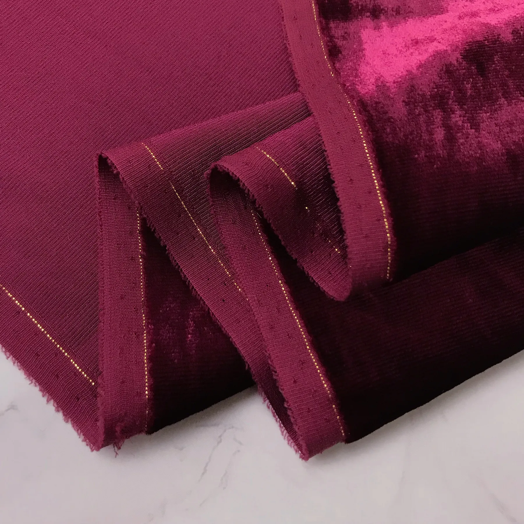 High-Grade Stretch Silk Velvet Fabric Silk Velvet Pleuche Cheongsam Pants Black Real Velvet Fabric