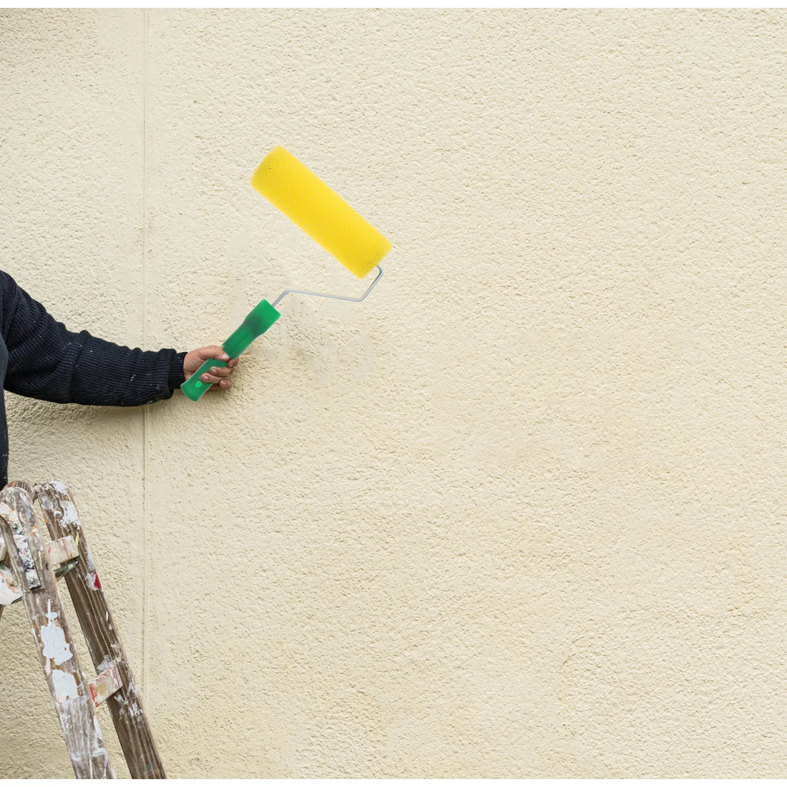 

Textured Paint Roller Wall Painting Ergonomic Handle DIY Textured Roller Sponge Brushes for Painting House Sponge Paint Brush