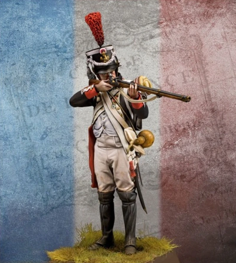 75 mm Druckguss-Harzfigur im Maßstab 1:24, Modellbausatz, antikes Grenadier 1808, Hobby-Miniaturspielzeug, unmontiertes, unbemaltes Diorama