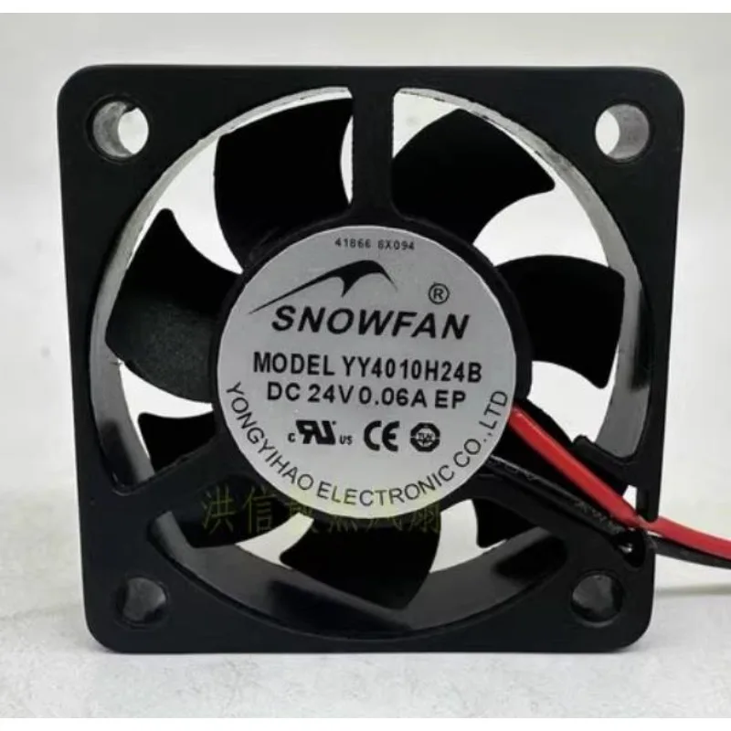 Nuova ventola di raffreddamento della CPU per SNOWFAN YY4010H24B 24v 0.06A 4CM 4010 Ventola di raffreddamento con doppio cuscinetto a sfere 40X40X10mm