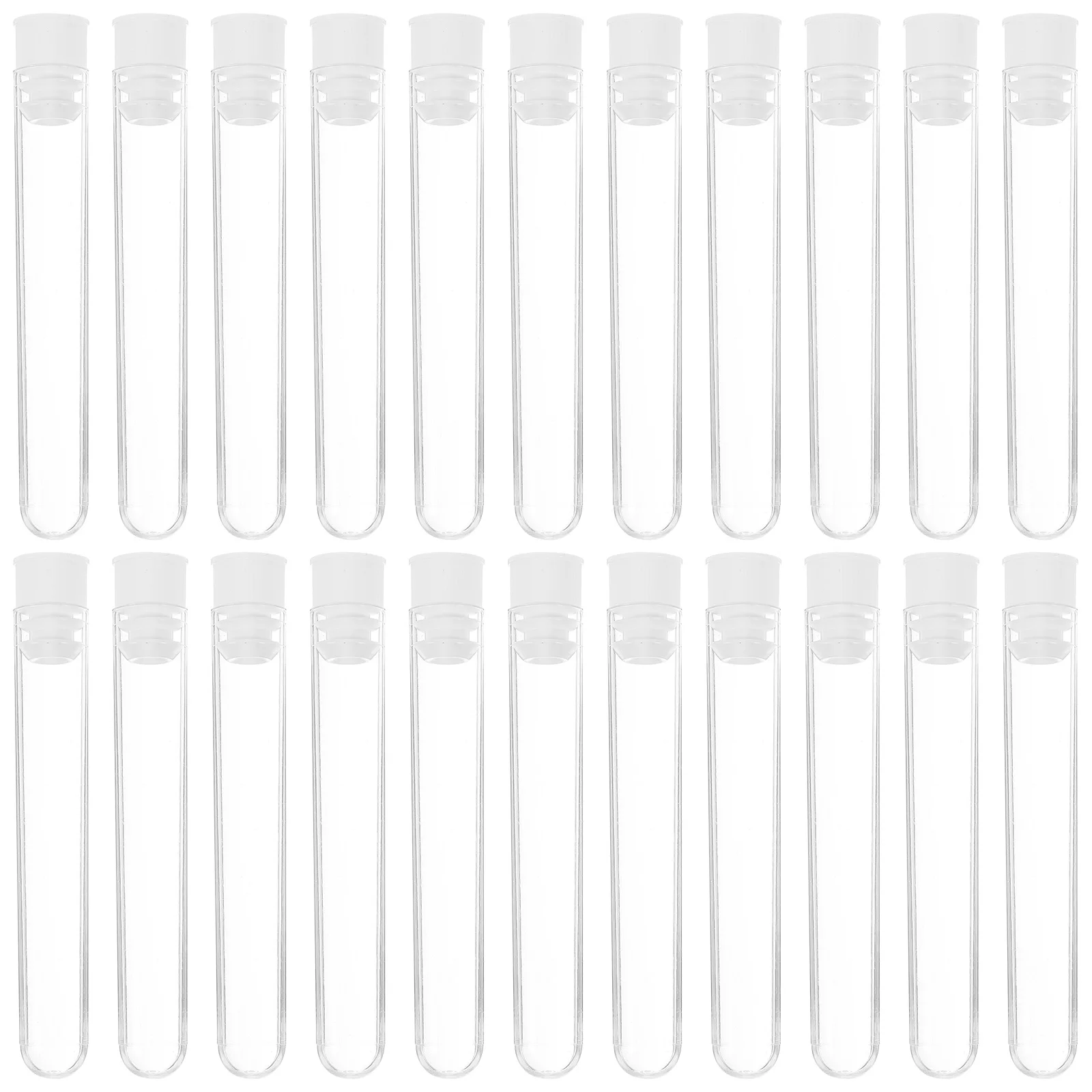 50 قطعة أنابيب اختبار الاطفال البلاستيك واضح صغير المحمولة مع الأغطية للتجارب العلمية الحلوى الخرز تخزين أنابيب الاختبار للأطفال #2