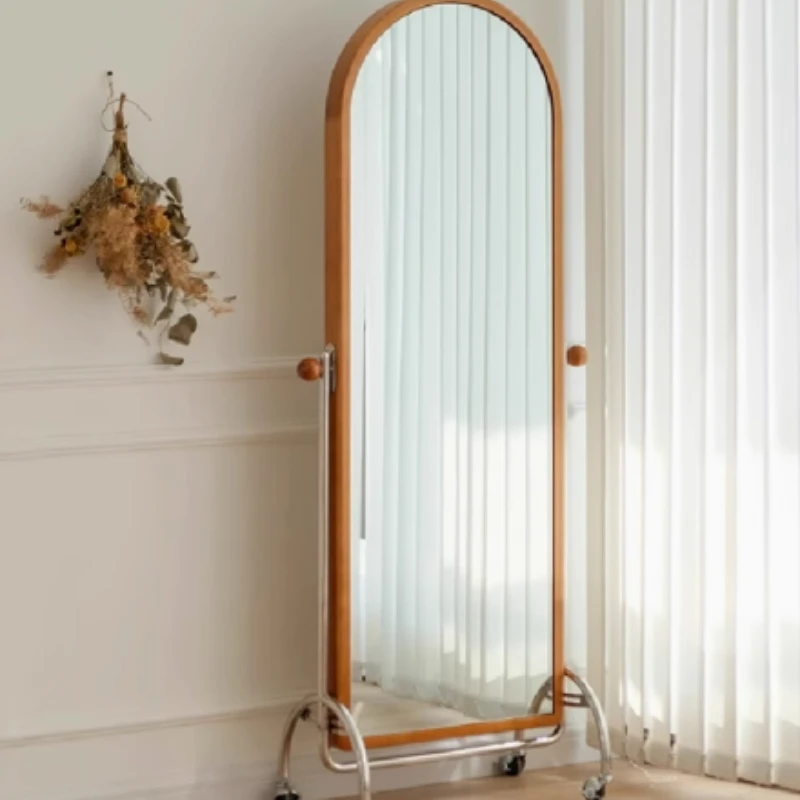 

Design sense of antique gallery mirror, storage magazine, full body solid wood bedroom fl