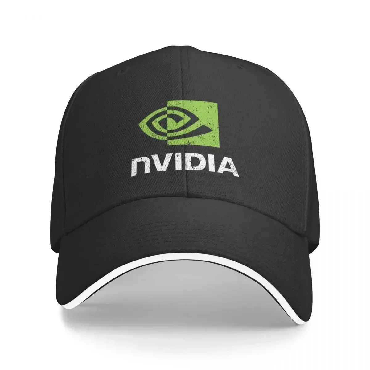 Nvidia Classic Grungy Version Baseball Cap Snapback Cap New Hat Big Size Hat Elegant Women's Hats Men's